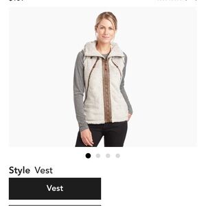 Kuhl Cream and Brown Flight Vest